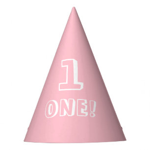 Chapeaux De Fètes Doux pastel rose personnalisé numéro âge année