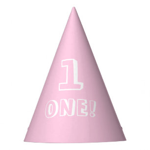Chapeaux De Fètes Doux rose pâle numéro personnalisé âge anniversair