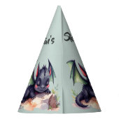 Chapeaux De Fètes Dragon endormi avec des ailes vertes (Dos)