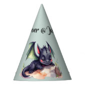 Chapeaux De Fètes Dragon endormi avec des ailes vertes (Devant)