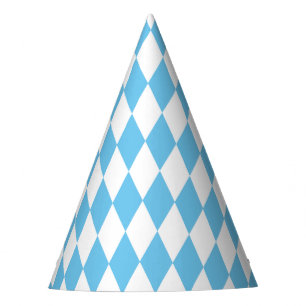 Chapeaux De Fètes Drapeau bleu et blanc Bavière Rhombus Motif