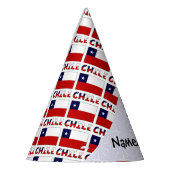 Chapeaux De Fètes Drapeau chilien avec votre nom (Gauche)