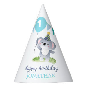 Chapeaux De Fètes Drapeau de fête de ballon de koala bébé anniversai