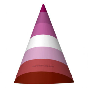 Chapeaux De Fètes Drapeau de fierté lesbienne de SlipperyJoe's fémin