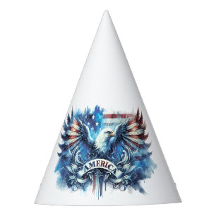 Chapeaux De Fètes Drapeau de l'aigle et des USA.Patriotique.