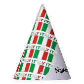 Chapeaux De Fètes Drapeau italien avec votre nom (Gauche)