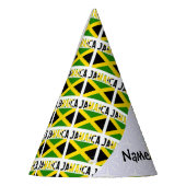 Chapeaux De Fètes Drapeau jamaïcain avec ton nom (Gauche)