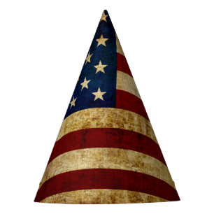 Chapeaux De Fètes Drapeau USA / Grunged
