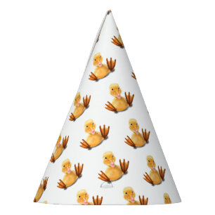 Chapeaux De Fètes Drôle Canard Joué Wink Joyeux Smile Cartoon