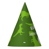 Chapeaux De Fètes Drôle dinosaure vert thème Anniversaire casquettes (Gauche)