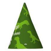 Chapeaux De Fètes Drôle dinosaure vert thème Anniversaire casquettes (Droite)