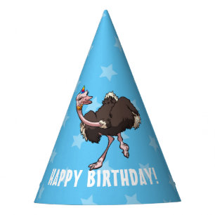 Chapeaux De Fètes Drôle Ostrich Joyeux Anniversaire Dancing Party