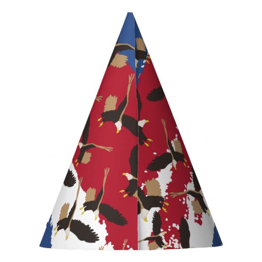 Chapeaux De Fètes Eagle Bird USA Patriotic American Flag (Dos)