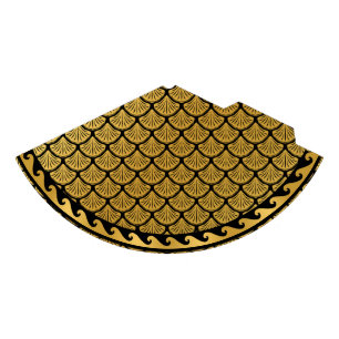 Chapeaux De Fètes Écailles de sirène Art déco - Vagues noires et or