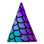 Chapeaux De Fètes Écailles de sirène bleu rose violet sarcelle Poiss (Droite)