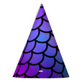 Chapeaux De Fètes Écailles de sirène bleu sarcelle rose violet Fanta (Gauche)