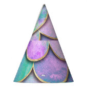 Chapeaux De Fètes Échelles de sirène : motif d'onde aquarelle. (Gauche)