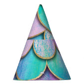 Chapeaux De Fètes Échelles de sirène : motif d'onde aquarelle. (Droite)