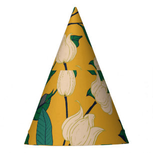 Chapeaux De Fètes Élégance florale : Motif feuillus Vintage.