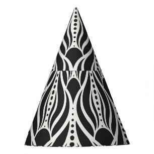 Chapeaux De Fètes Élégant damas floral, patte art nouveau sans soudu