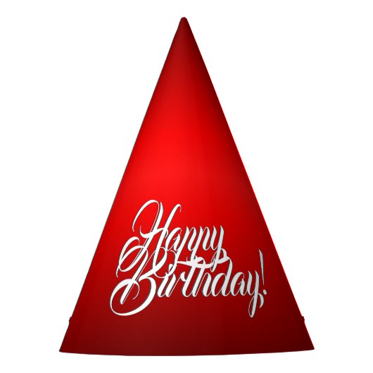 Chapeaux De Fètes Élégant dégradé rouge avec texte de choix (Devant)