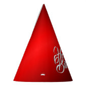 Chapeaux De Fètes Élégant dégradé rouge avec texte de choix (Gauche)