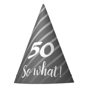 Chapeaux De Fètes Elégant Gris Gris Motif Homme 50 Anniversaire