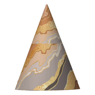Chapeaux De Fètes Elégant Marbre Or : Arrière - plan stylisé.