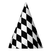 Chapeaux De Fètes Elegant White Black Harlequin Geometric Rhombuses (Gauche)