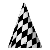 Chapeaux De Fètes Elegant White Black Harlequin Geometric Rhombuses (Droite)