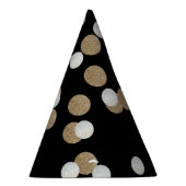 Chapeaux De Fètes élégante fête de vacances Black Gold Confetti (Droite)