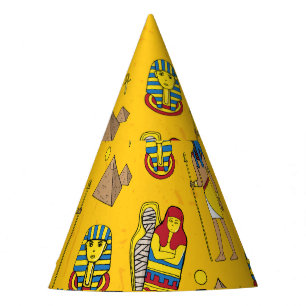 Chapeaux De Fètes éléments égyptiens, Anubis, motif pyramides.