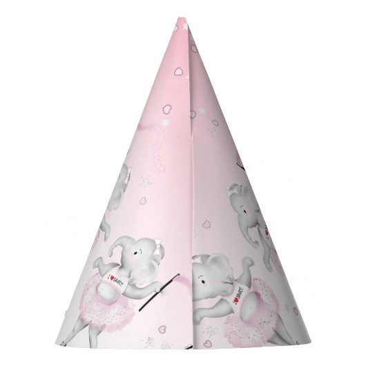 Chapeaux De Fètes Eléphant Ballerina Danse Anniversaire (Dos)