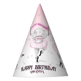 Chapeaux De Fètes Eléphant Ballerina Danse Anniversaire