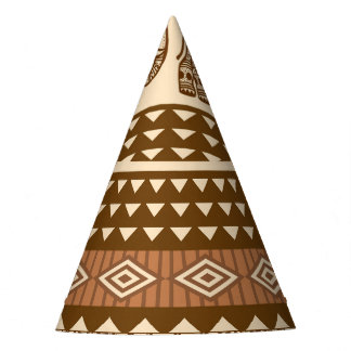 Chapeaux De Fètes Eléphants ethniques Motif Vintage géométrique