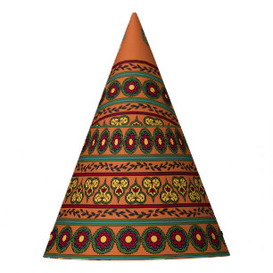 Chapeaux De Fètes Eléphants Indiens, Orange Traditionnel Sans Seamle