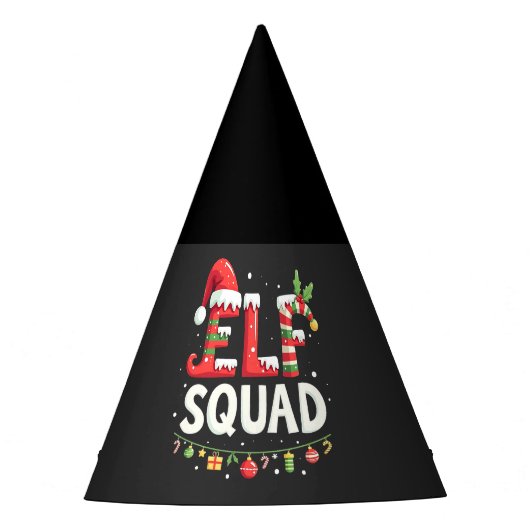 Chapeaux De Fètes Elf Squad Drôle Correspondant (Devant)