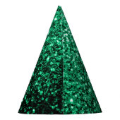 Chapeaux De Fètes Emerald Green fausse parties scintillant scintille (Dos)