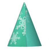 Chapeaux De Fètes Emerald White Snowflakes Minimaliste Noël (Dos)