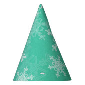 Chapeaux De Fètes Emerald White Snowflakes Minimaliste Noël (Droite)