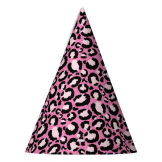 Chapeaux De Fètes Empreinte de léopard rose