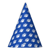 Chapeaux De Fètes Empreinte de patte - bleu (Gauche)