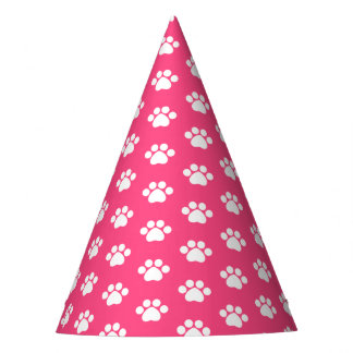 Chapeaux De Fètes Empreinte de patte - rose
