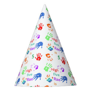 Chapeaux De Fètes Empreintes à main de peinture Anniversaire avec no