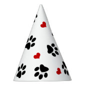 Chapeaux De Fètes Empreintes de pattes et coeurs (Droite)