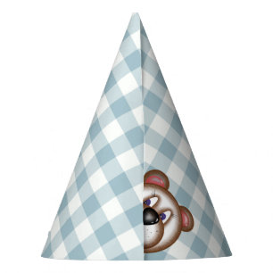 Chapeaux De Fètes en vichy Teddy Bear Pique-nique casquette