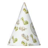 Chapeaux De Fètes Enfants Aquarelle Dinosaur fête d'anniversaire (Gauche)