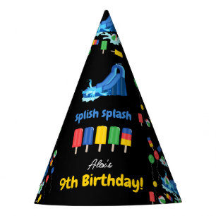 Chapeaux De Fètes Enfants en glissade d'été Splish Splash Anniversai