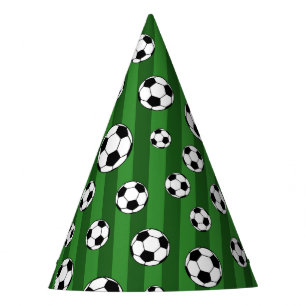 Chapeaux De Fètes Enfants Motif de balle de football sur les rayures