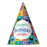 Chapeaux De Fètes Enfants personnalisés Monster Birthday Party Ajout